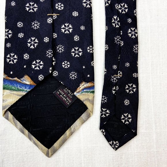 Santa Claus Silk Neck Tie 56” Holiday Traditional Xmas Professional Ferrell Reed - Picture 5 of 8